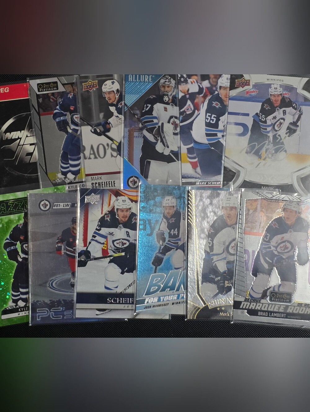 Winnipeg Jets Hockey Card Lot (12 Cards) - Brad Lambert Rookie, Connor, Scheifel